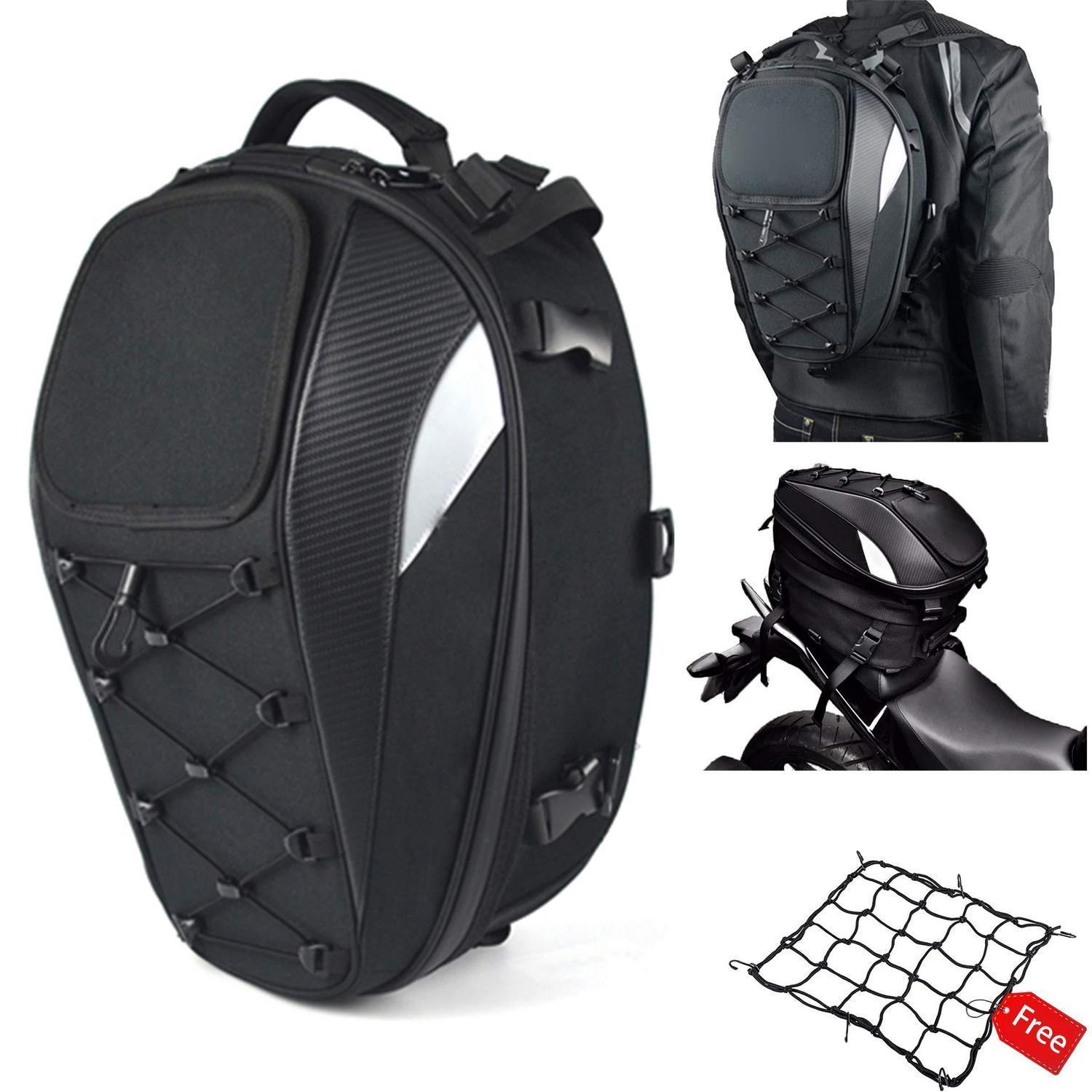 Wasserdichte Motorrad-gepäcktasche, Erweiterbar, Als Rucksack Tragbar, Für Integralhelm