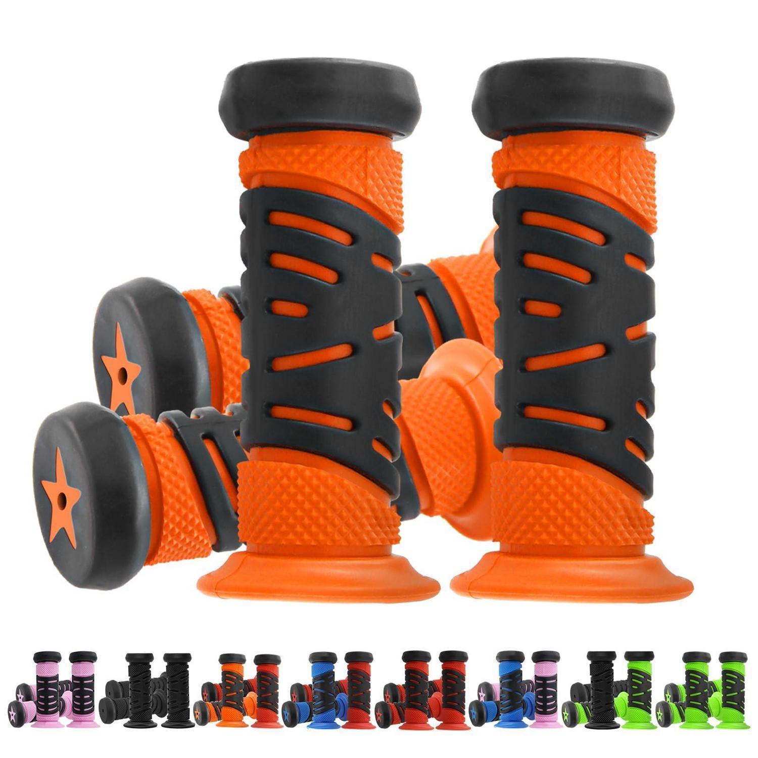 Fahrradgriffe Kinder 22mm Mit Prallschutz, Rutschfest, 95mm, Für Roller & Laufrad, 2 Paar Orange