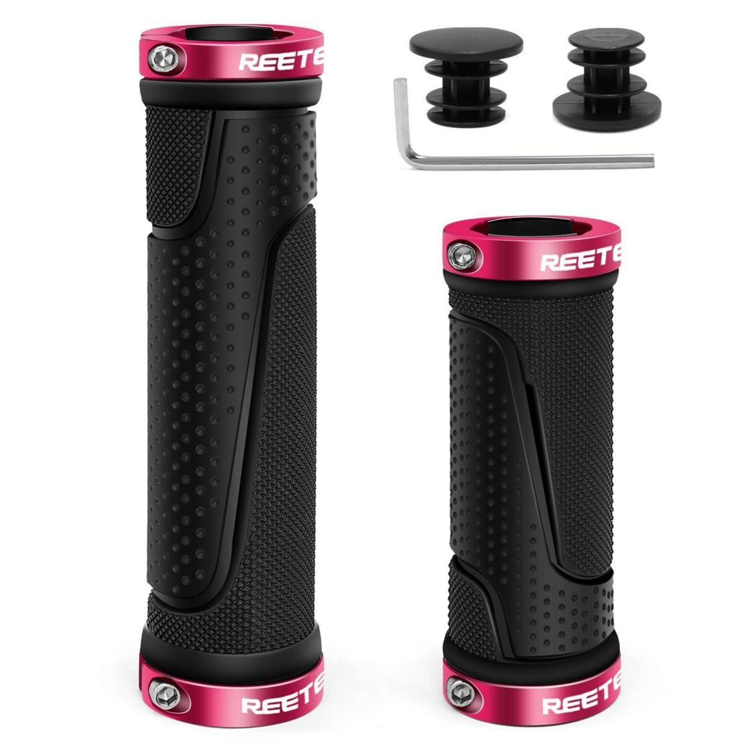 Ergonomische Fahrradgriffe Für Mtb, Rutschfest, Aluminium Lock, 22,2 Mm, Rosa