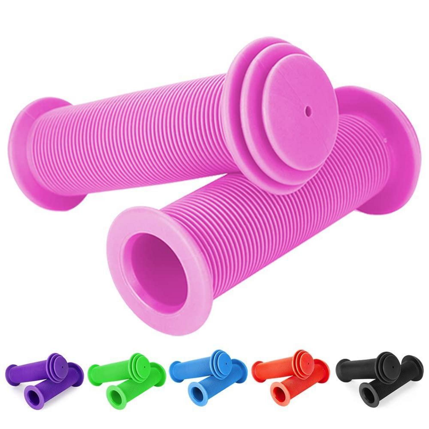 Kinder Fahrradgriffe 105mm, Rutschfest & Sicher, Für Roller, Laufrad, Pink