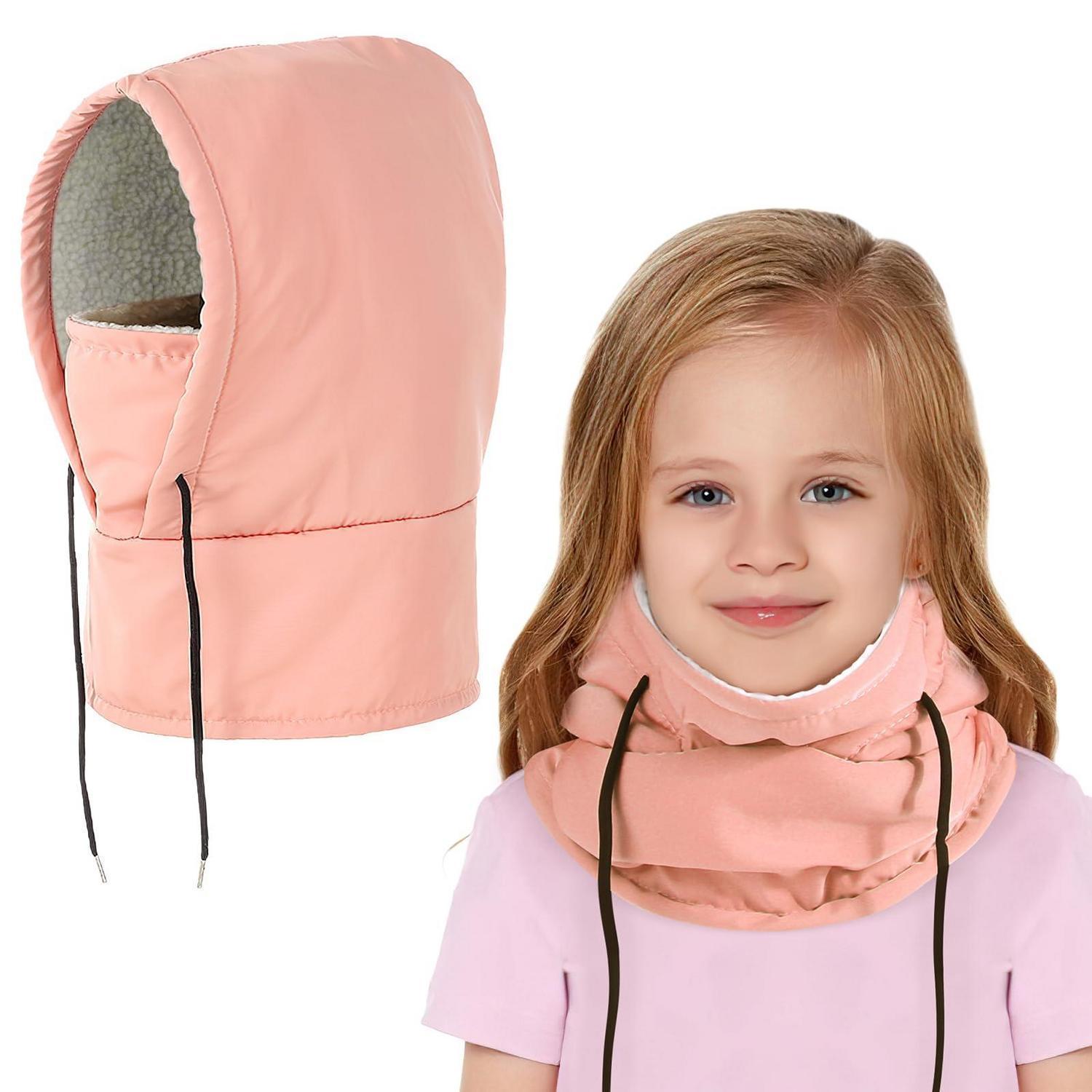 Kinder Sturmhaube Rosa 4-8 Jahre Wasserdicht Thermo Fleece Balaclava