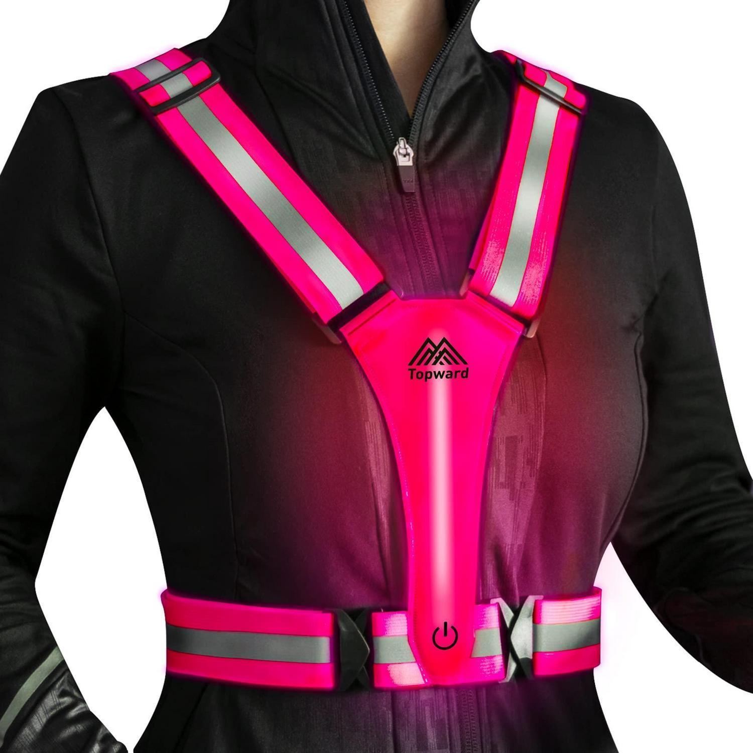 Warnweste Mit Led-licht, Wiederaufladbar, Für Damen, Herren, Kinder