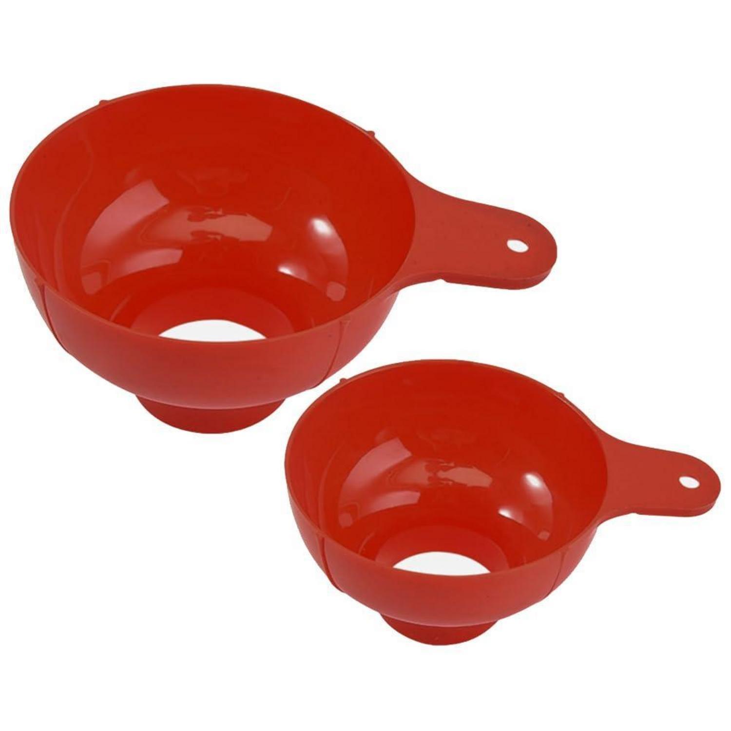 2 Stück Weitmund Trichter Für Gläser, Rot, 2 Größen