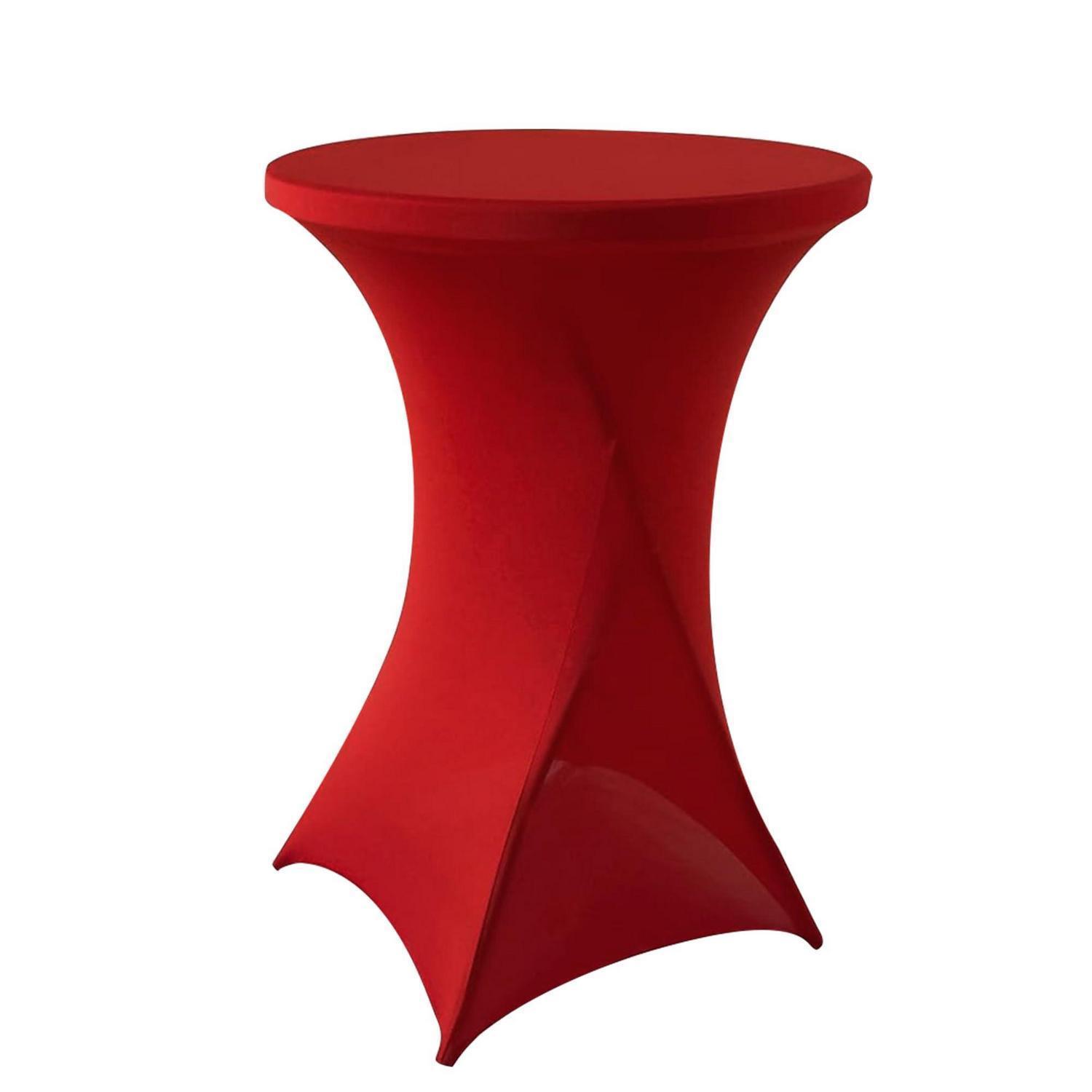 Dehnbare Tischdecke Für Runde Stehtische, Rot, 80x85cm