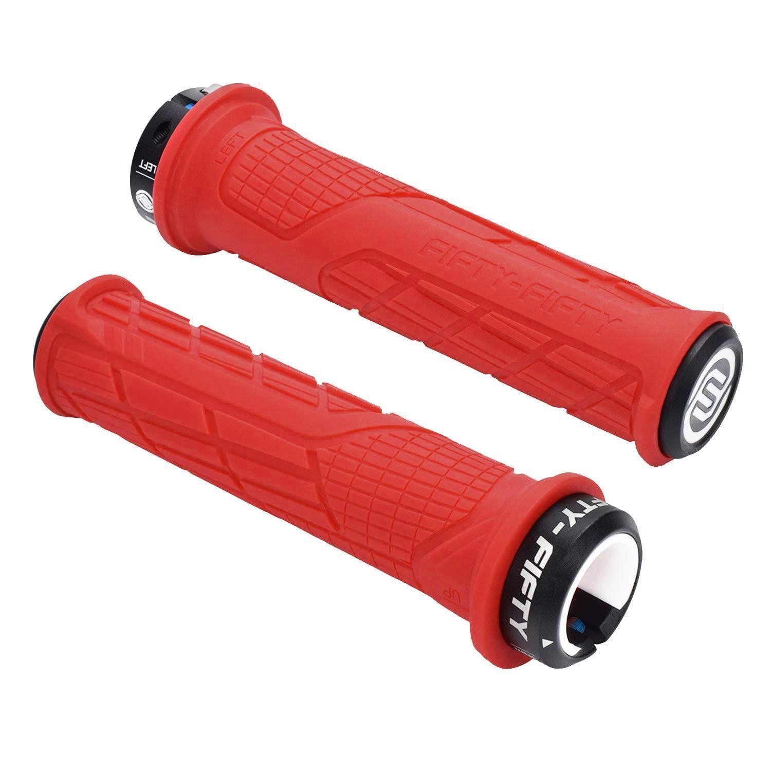 Fahrradgriffe Mtb Rutschfest Gummi Single Lock-on Rot Für Mountainbike