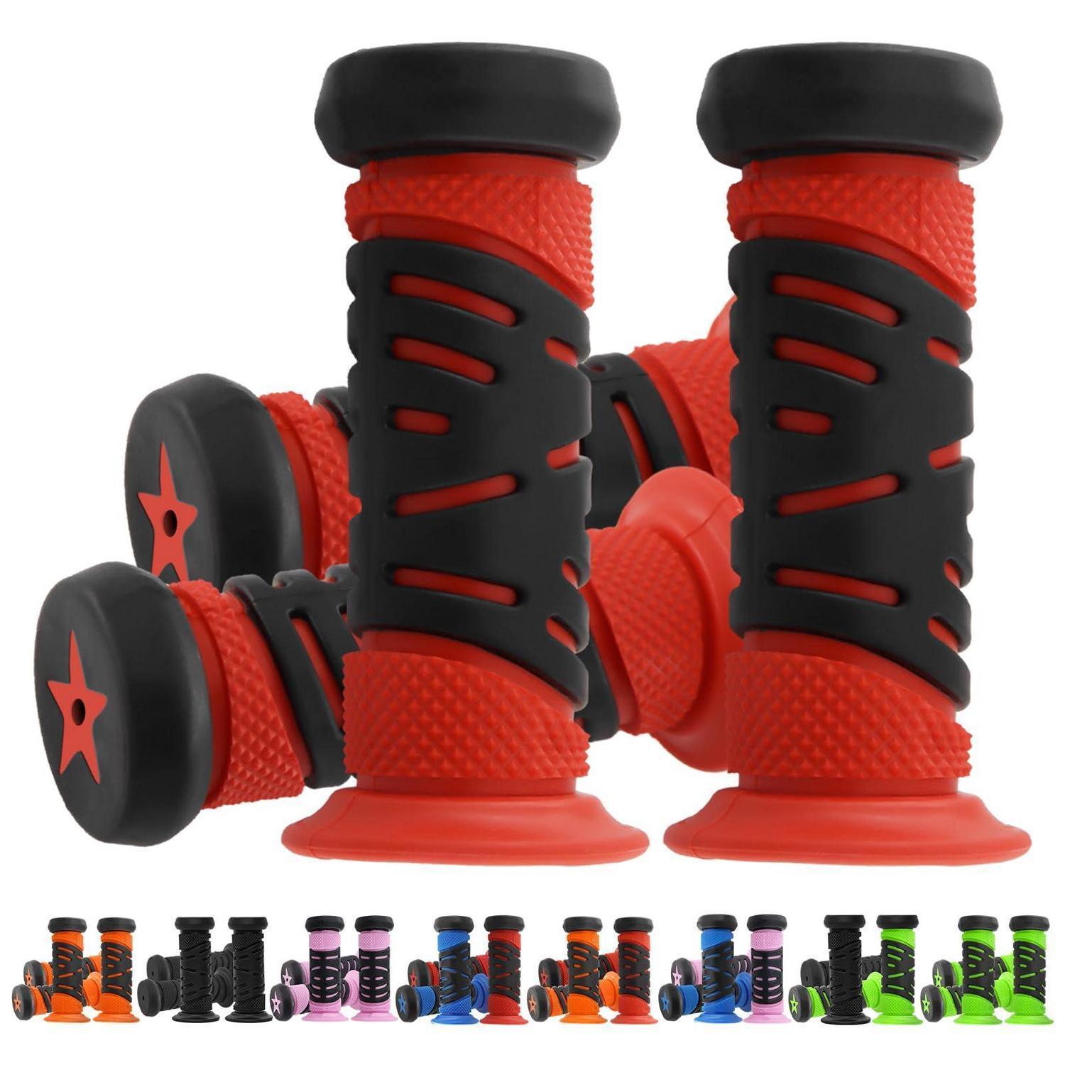 Fahrradgriffe Kinder 22mm Mit Prallschutz, Rutschfest, 95mm Länge, Tpr Gummi
