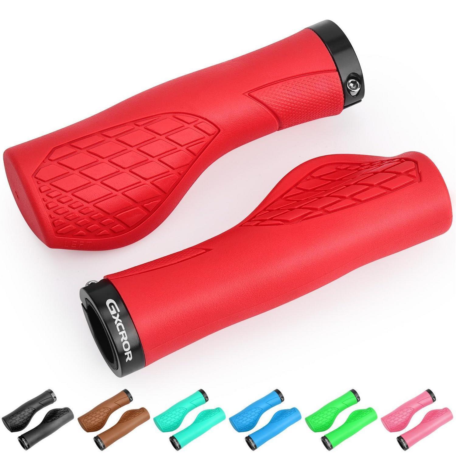 Ergonomische Fahrradgriffe Für 22,2mm Lenker, Anti-rutsch, Rot