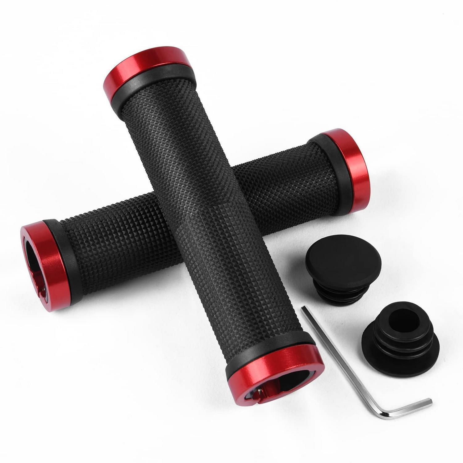 Fahrradgriffe Rot Ergonomisch Rutschfest Mit Doppelverschluss Für Mountainbike Bmx Roller