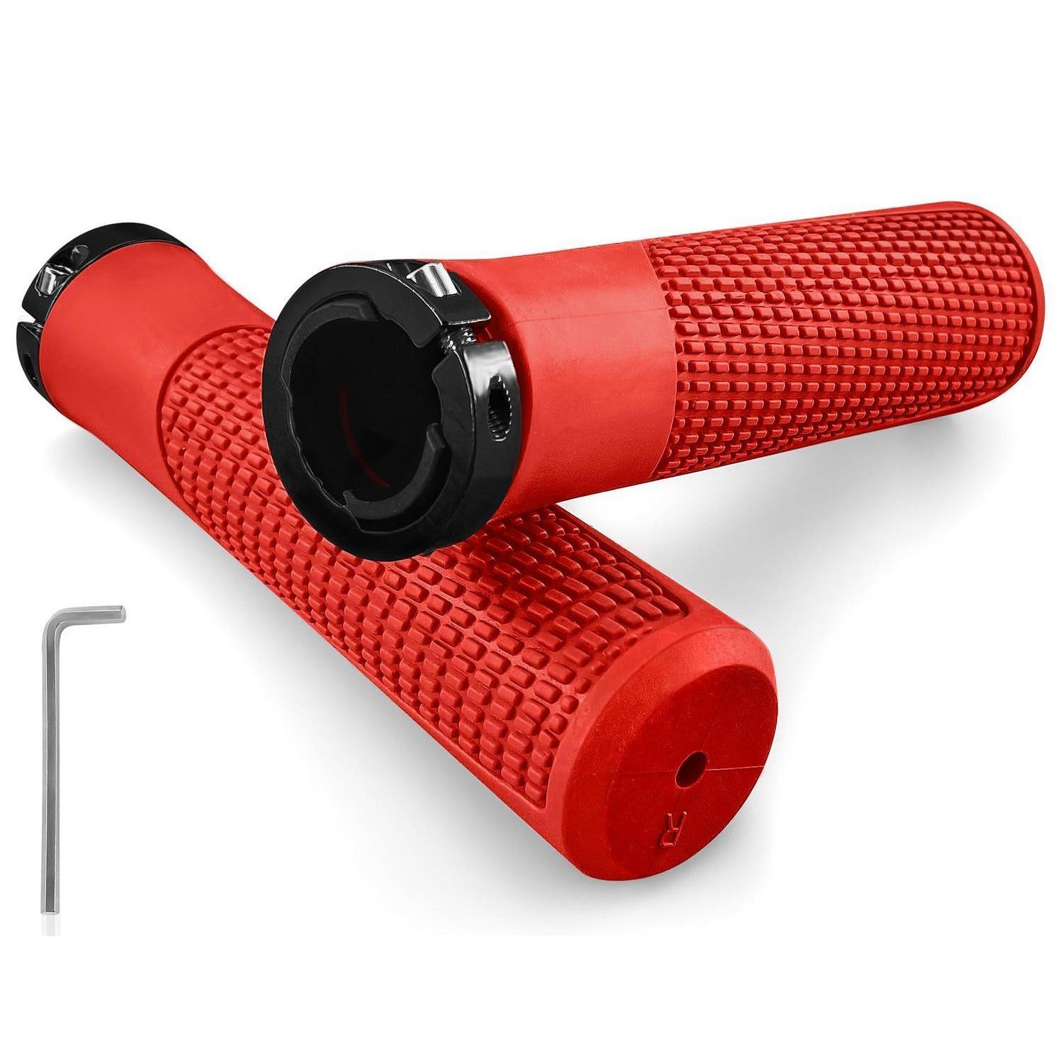 Fahrradgriffe Universal 22mm Rot Ergonomisch Rutschfest Gummi