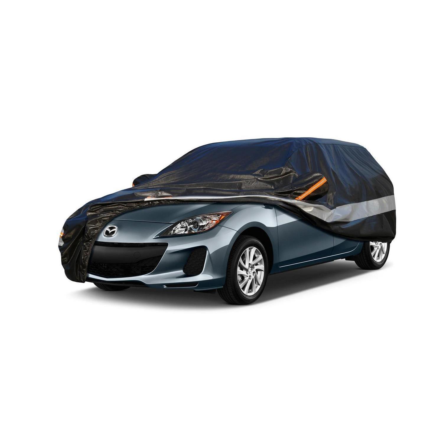 Autoabdeckung 10 Schichten Wasserdicht Atmungsaktiv Für Mazda 3 Hatchback (2003-2023) Schwarz