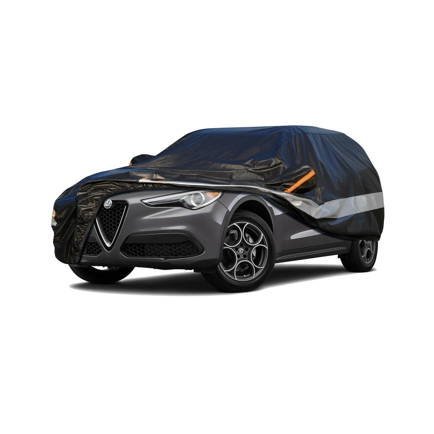 10-schichten Autoabdeckung Wasserdicht Atmungsaktiv Für Alfa Romeo Stelvio (2017-2023) Schwarz
