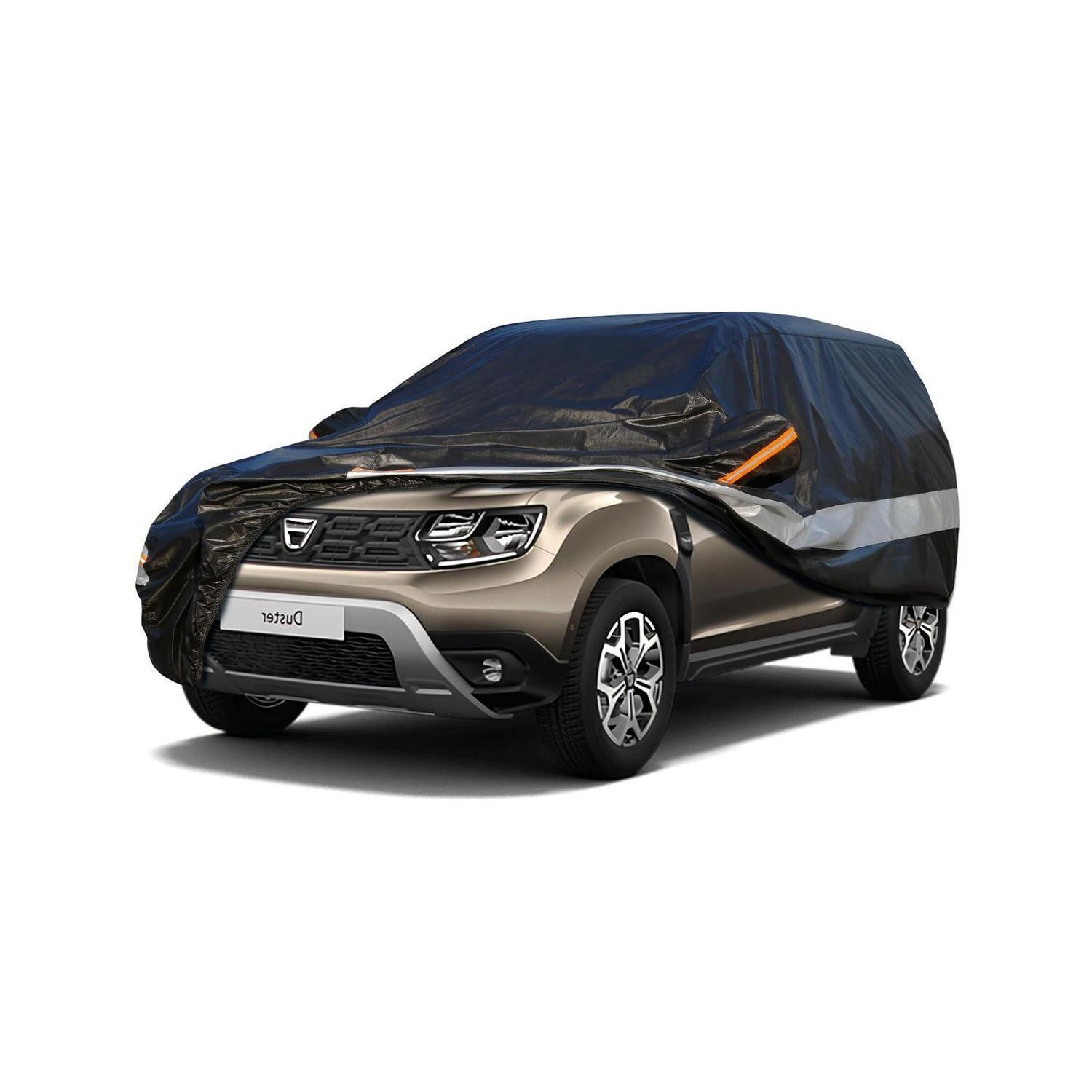 Autoabdeckung 10 Schichten Wasserdicht Atmungsaktiv Für Dacia Duster (2010-2023) Schwarz