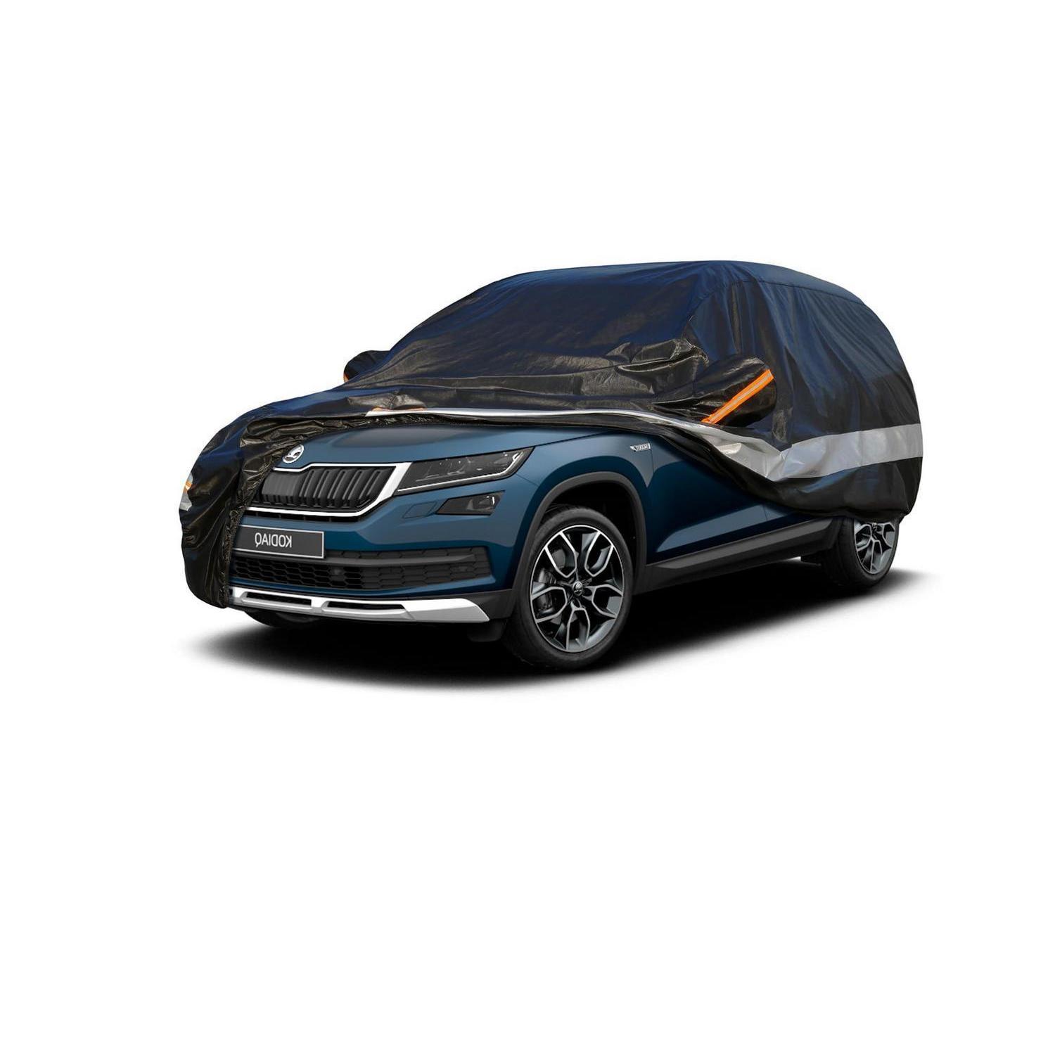 Autoabdeckung 10 Schichten Wasserdicht Atmungsaktiv Für Skoda Kodiaq (2016-2023) Schwarz