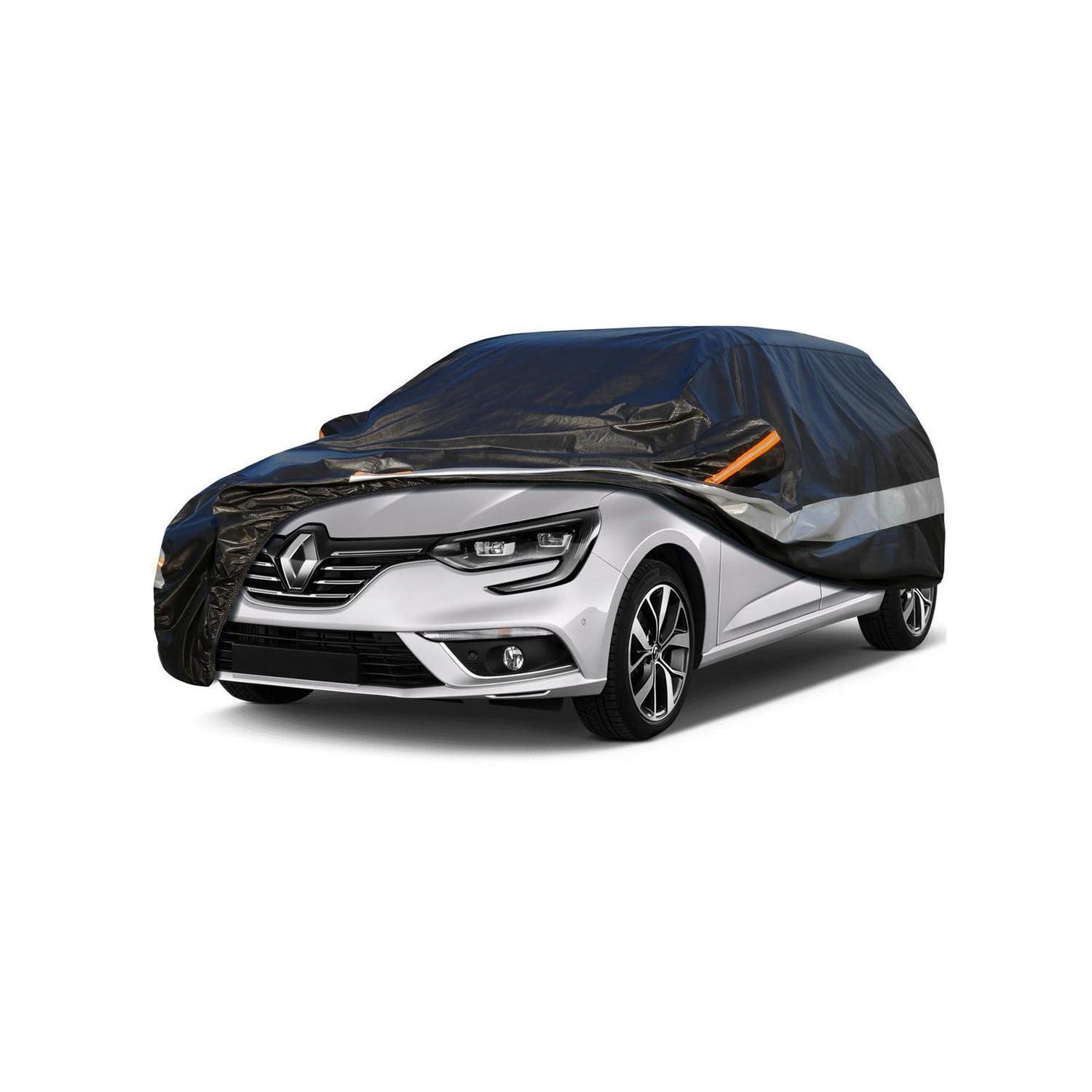Autoabdeckung 10 Schichten Wasserdicht Atmungsaktiv Für Renault Megane (1999-2023) Schwarz