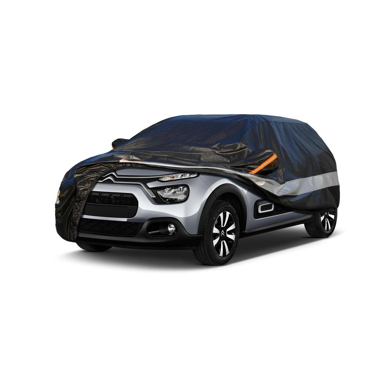 Autoabdeckung 10 Schichten Wasserdicht Atmungsaktiv Für Citroen C3 (2009-2023) Schwarz