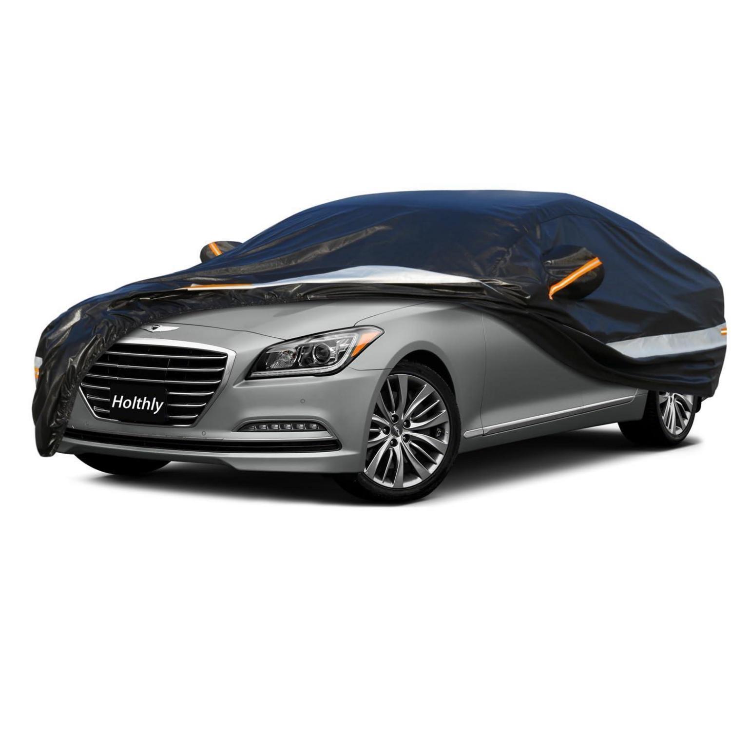 Autoabdeckung 10 Schichten Wasserdicht Atmungsaktiv Für Hyundai/genesis Ioniq (2017-2023) Schwarz