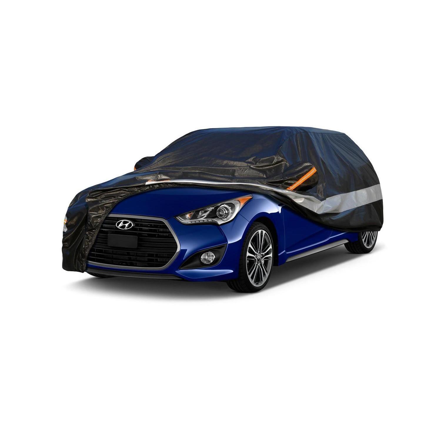 Autoabdeckung 10 Schichten Wasserdicht Atmungsaktiv Für Hyundai Veloster (2011-2023) Schwarz