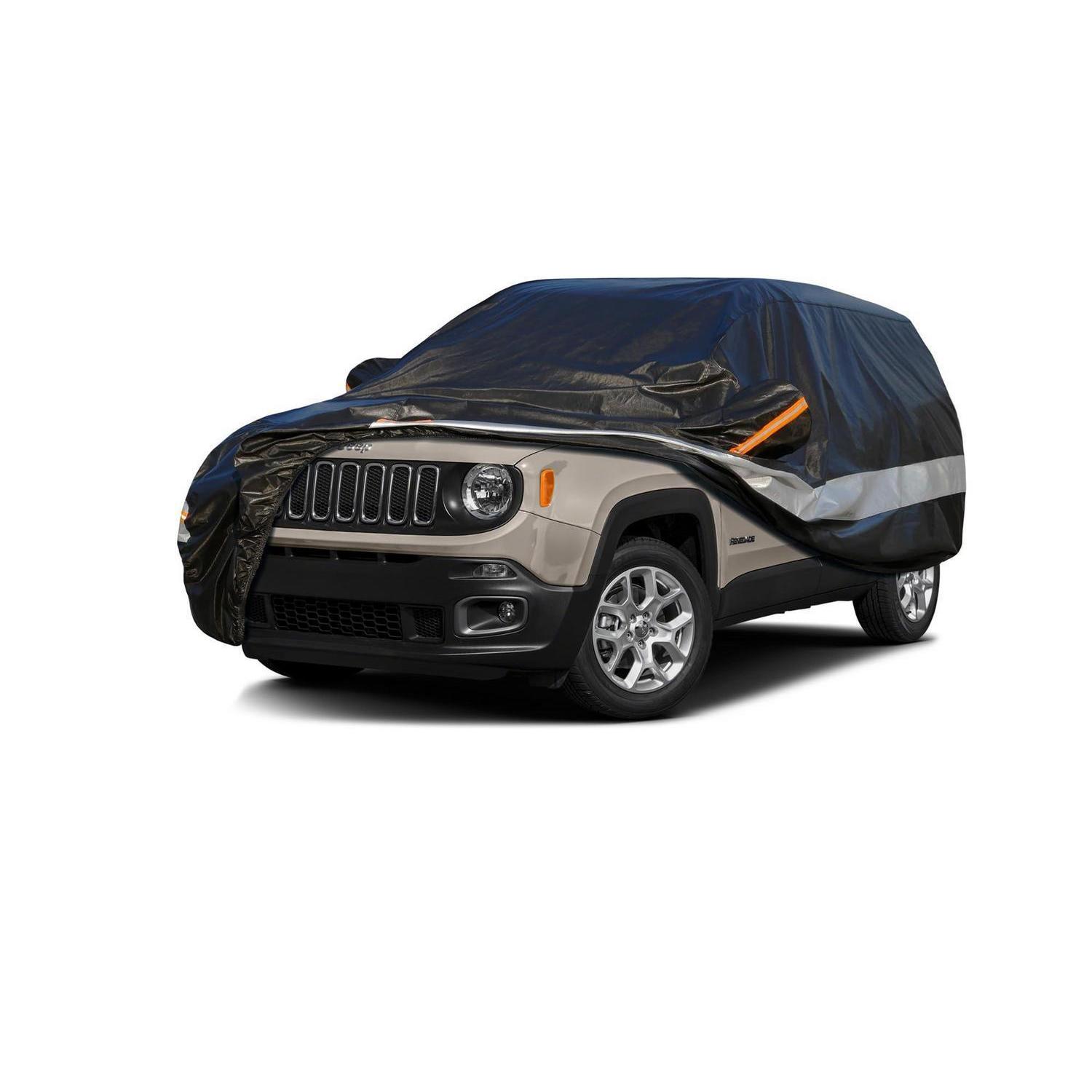 Autoabdeckung 10 Schichten Wasserdicht Atmungsaktiv Für Jeep Renegade (2014-2023) Schwarz
