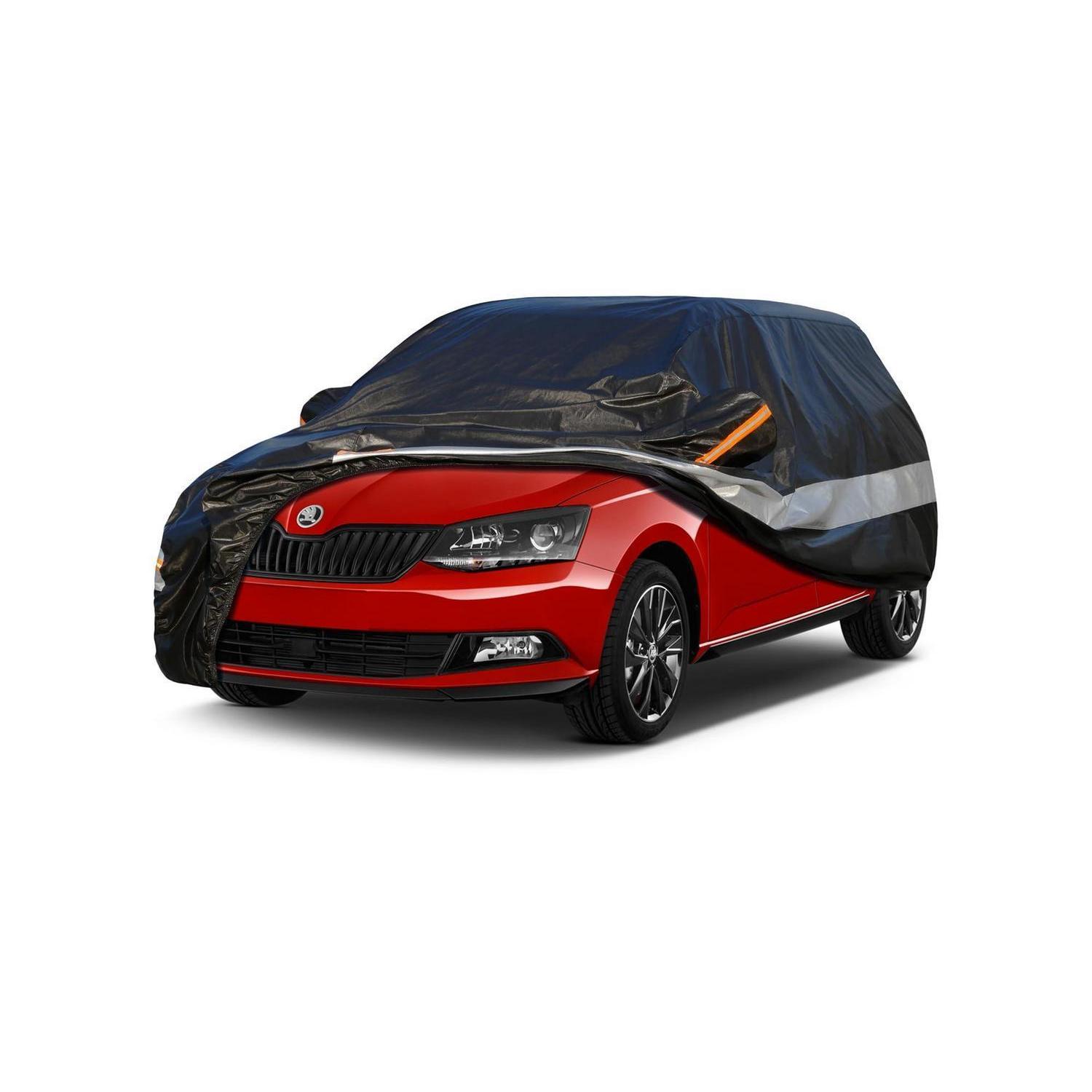 Autoabdeckung 10 Schichten Wasserdicht Atmungsaktiv Für Skoda Fabia (1999-2023) Schwarz