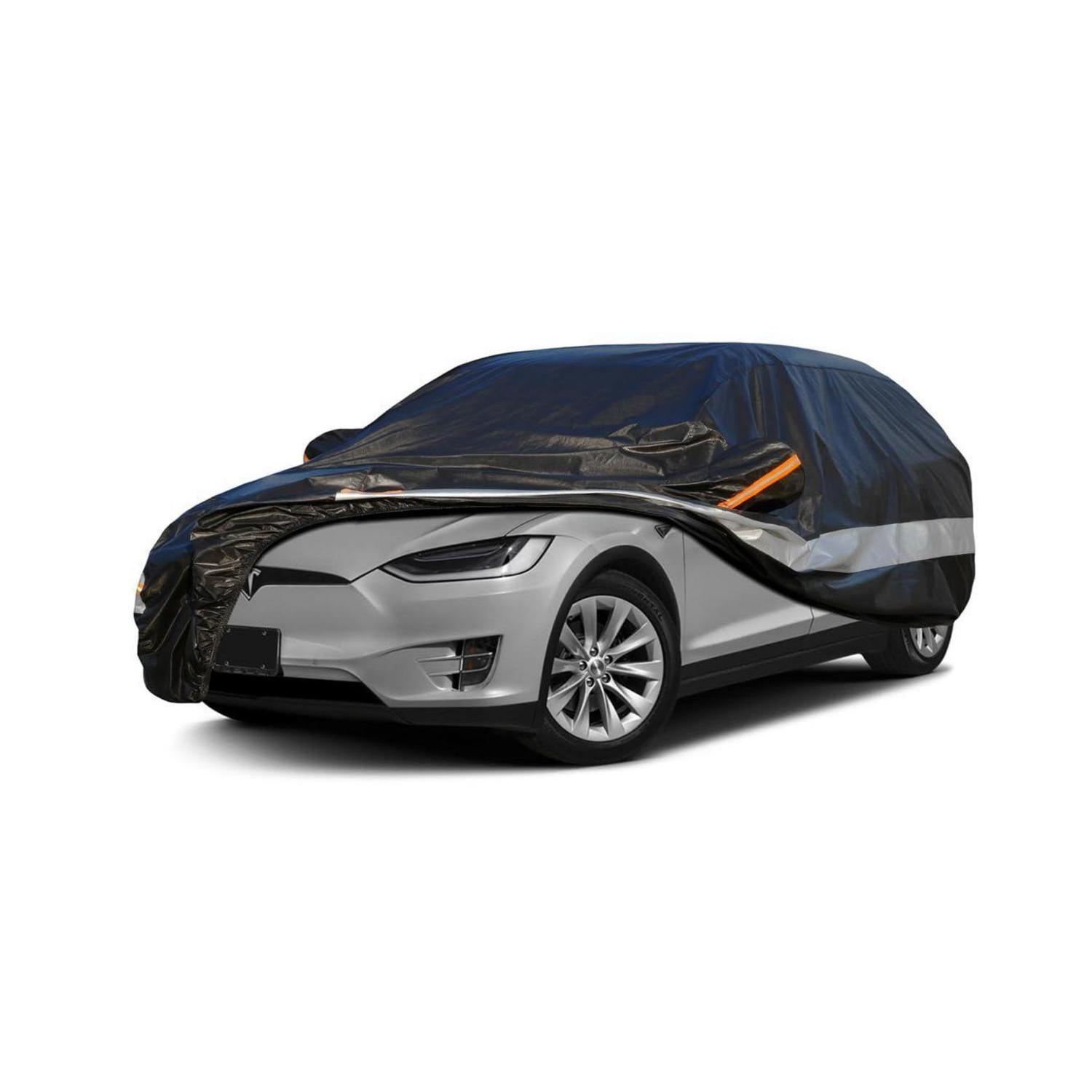 10-schicht Autoabdeckung Wasserdicht Atmungsaktiv Für Tesla Model X (2015-2023) Schwarz