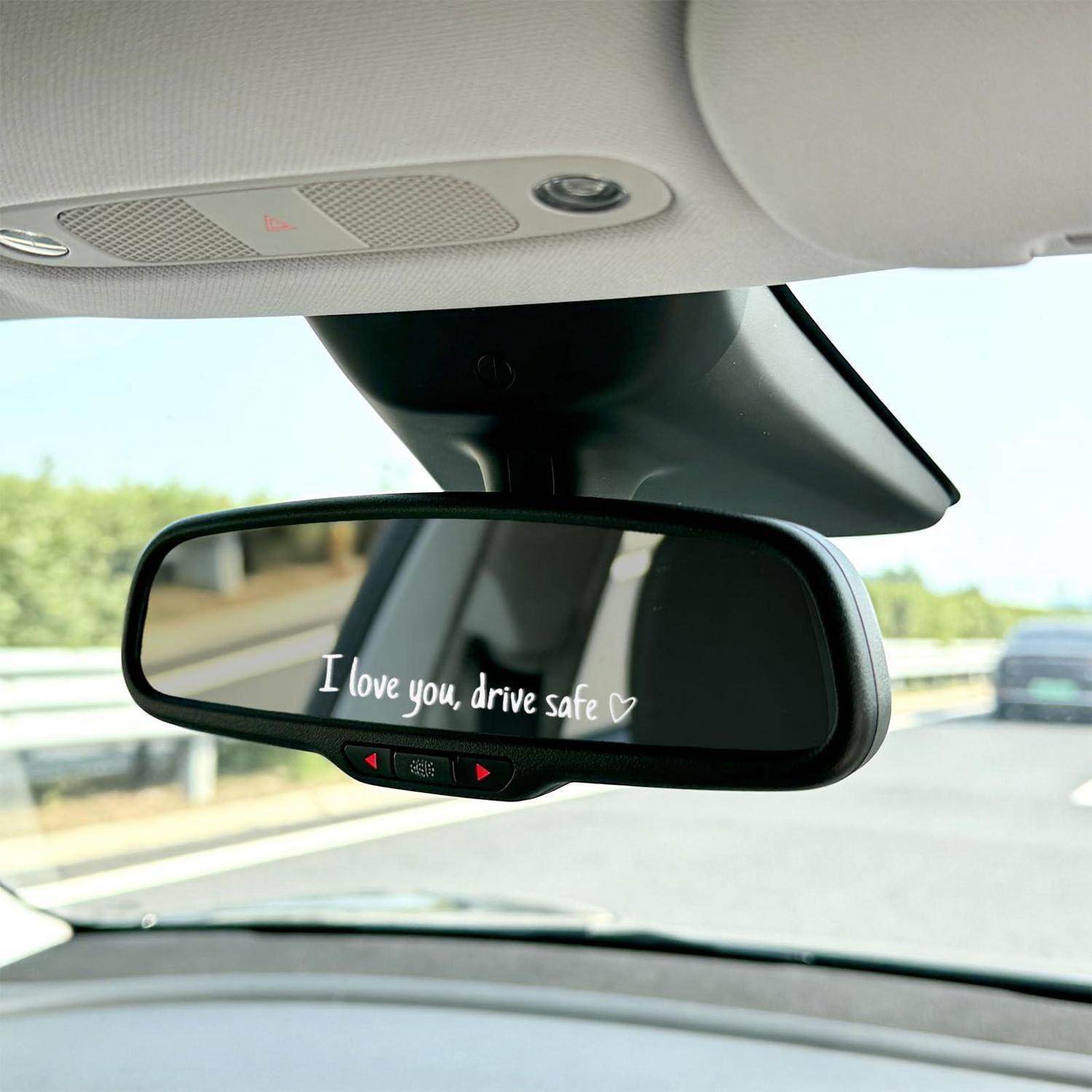12x Autoaufkleber "i Love You Drive Safe" Für Spiegel, 11cm Vinyl, Wasserdicht