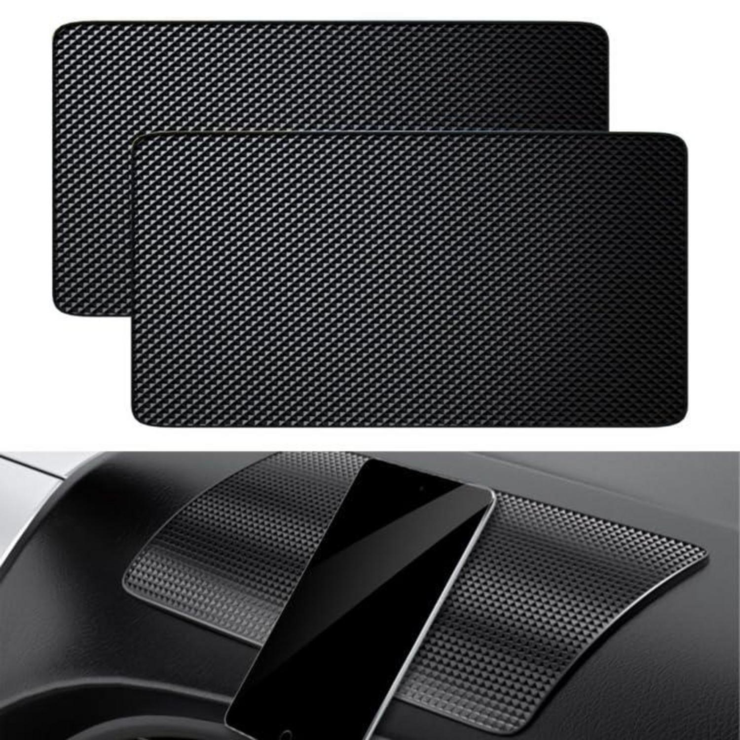 2x Antirutschmatte Für Auto Armaturenbrett 27x15cm, Klebrig, Schwarz