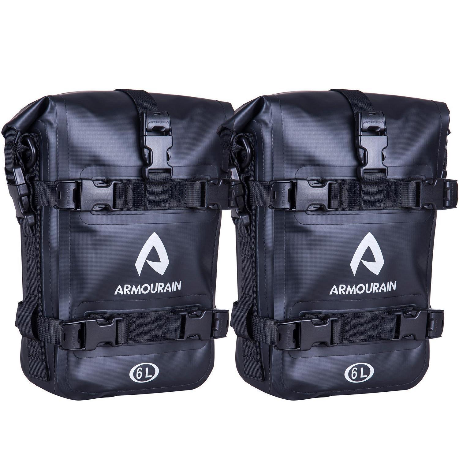 Motorrad Sturzbügeltaschen Set (2 Stück) Wasserdicht 6l Schwarz