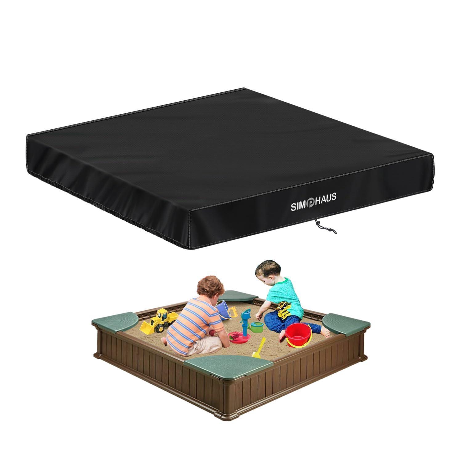 Sandkasten Abdeckplane 155x155x20cm, Wetterfest, Winddicht, Uv-schutz, 420d Oxford