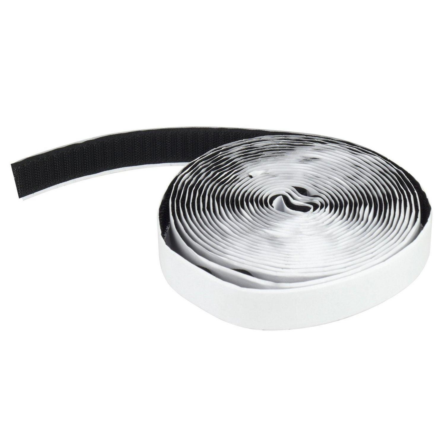 Klettband Hakenband 6,3m X 20mm Schwarz Selbstklebend Für Fliegengitter & Fensterabdichtung