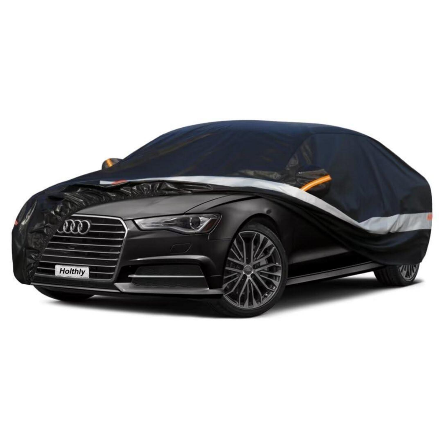 Auto Abdeckplane 10 Lagen 100% Wasserdicht Für Audi A6 (2004-2024) Schwarz