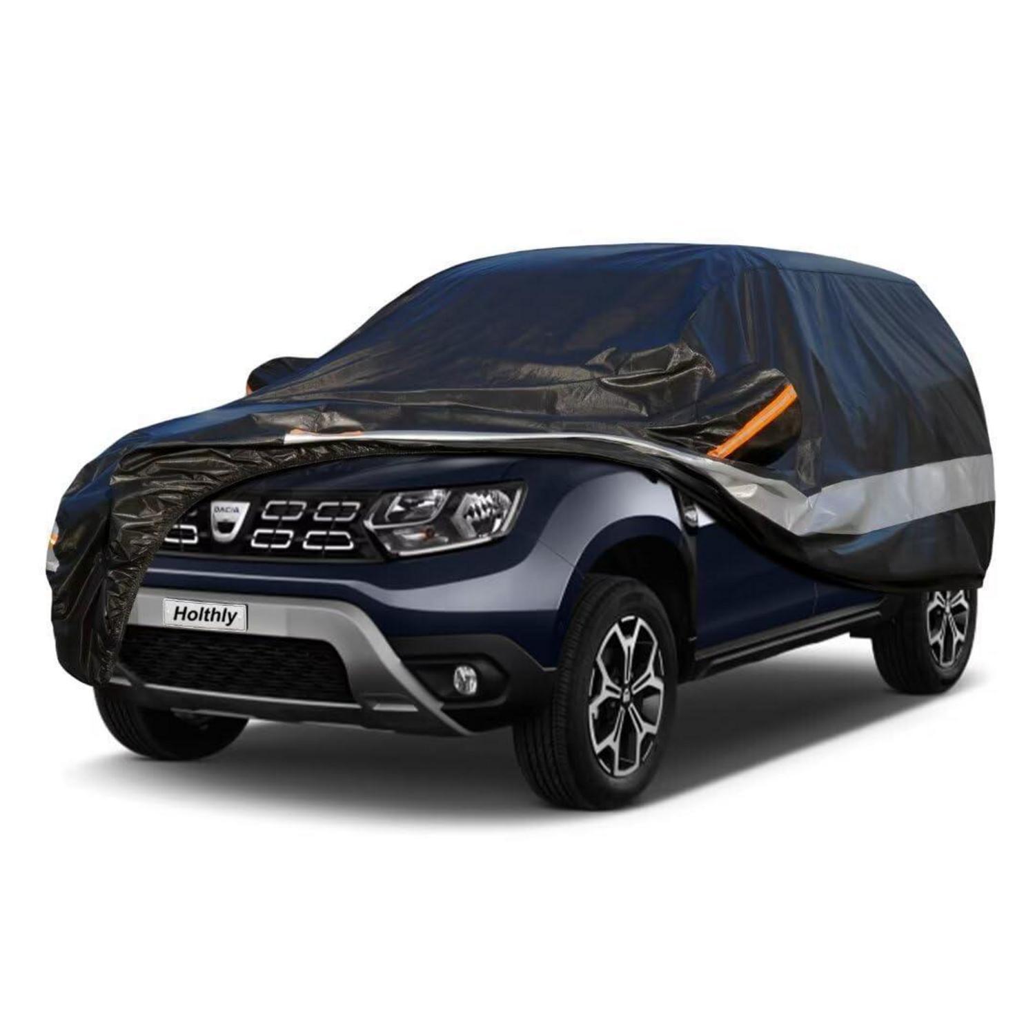 Auto Abdeckplane 10 Schichten 100% Wasserdicht Für Renault Duster (2012-2024) Schwarz