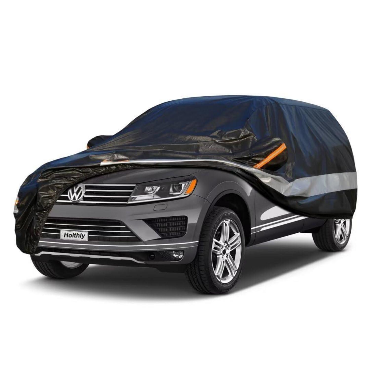 Auto Abdeckplane 10 Lagen 100% Wasserdicht Für Vw Tiguan (2008-2017) Schwarz