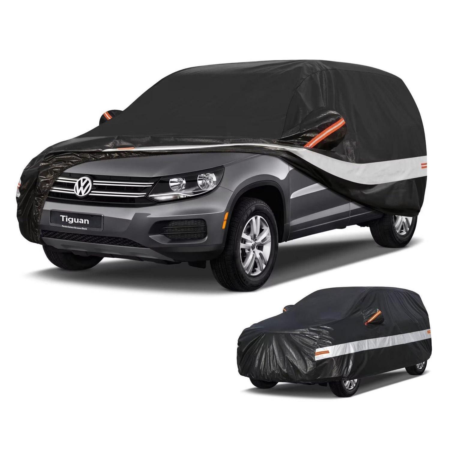 Autoabdeckung Suv 10 Lagen 100% Wasserdicht Für Vw Tiguan (2007-2025) Schwarz