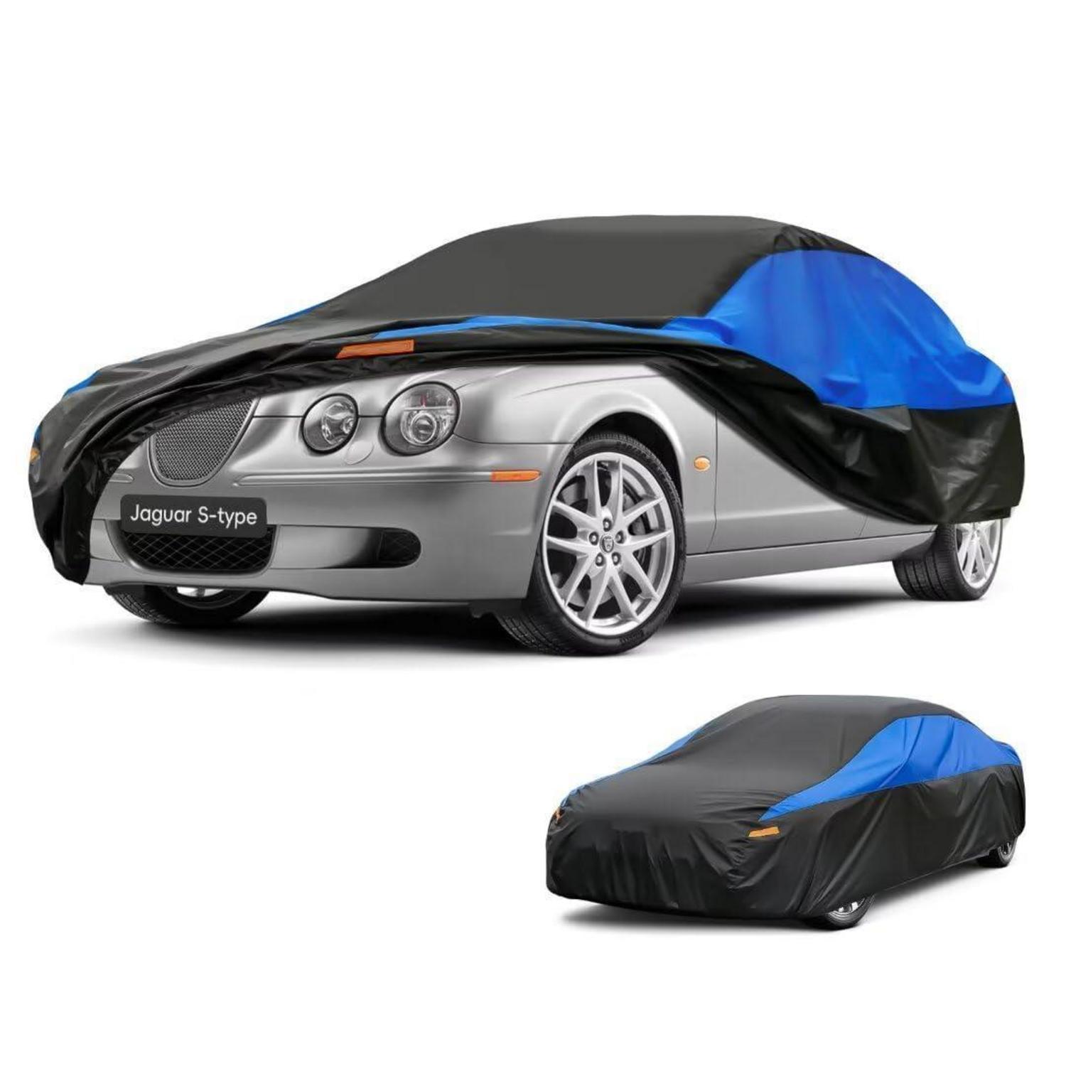 Autoabdeckung Wasserdicht Atmungsaktiv Für Jaguar S-type (1998-2007) Schwarz Blau