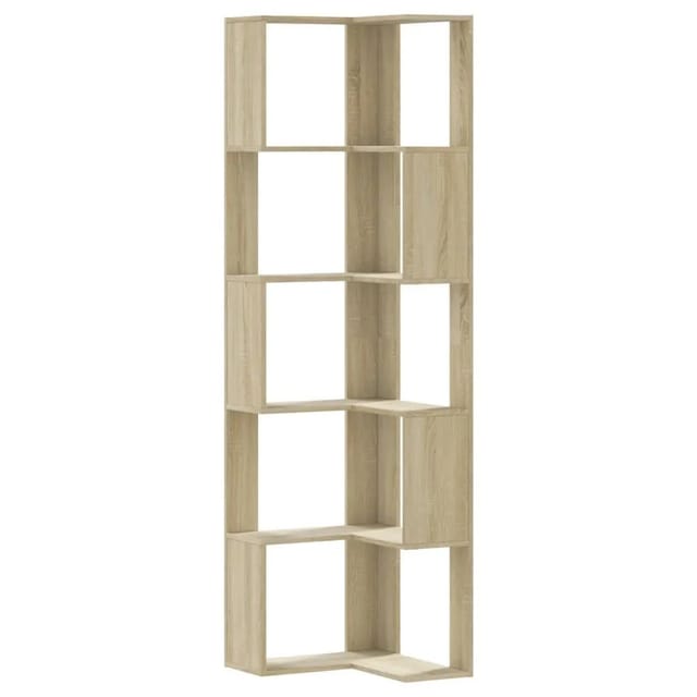 vidaXL Eck-Bücherregal 5 Böden Sonoma-Eiche 50x50x179 cm Holzwerkstoff 852584