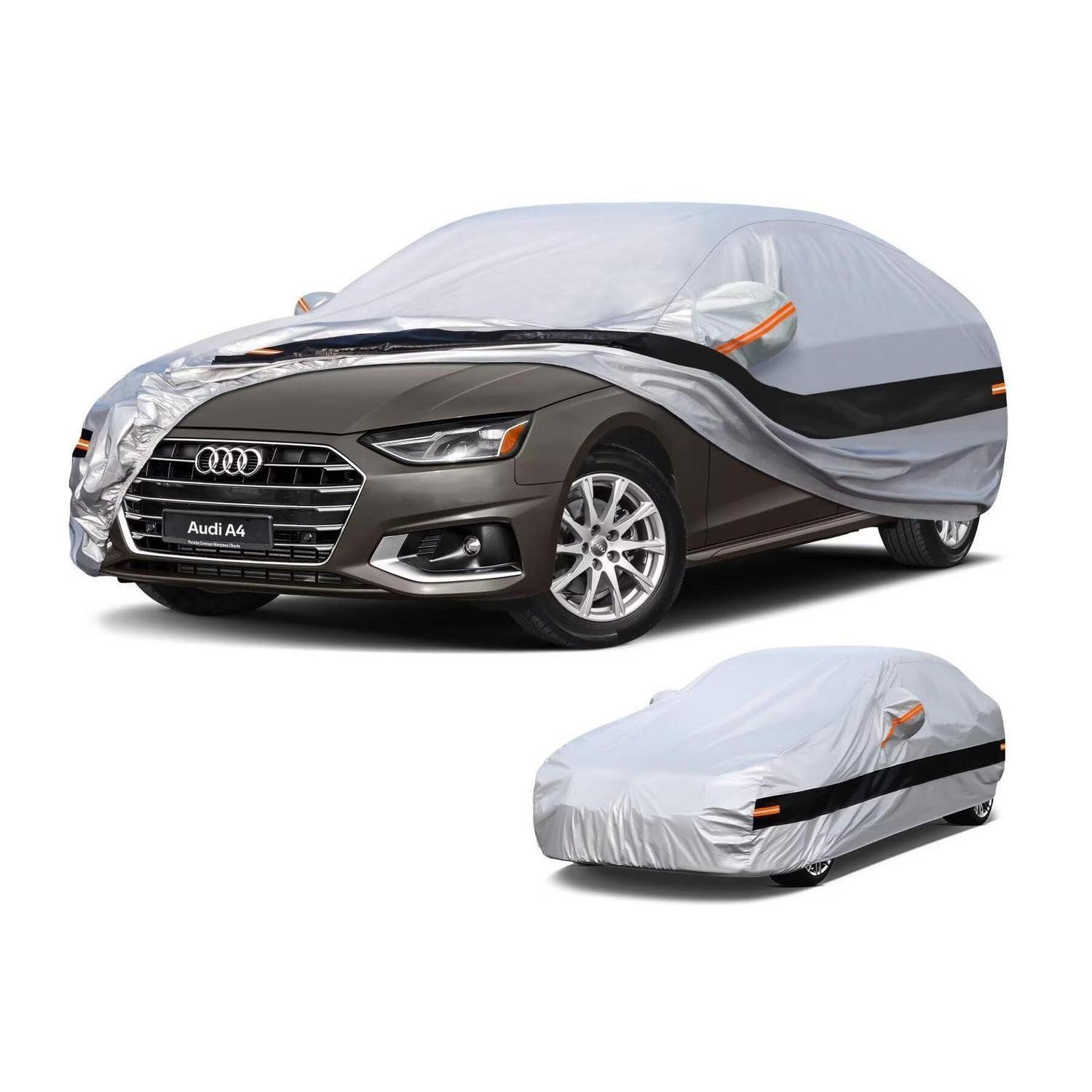 Autoabdeckung 100% Wasserdicht Für Audi A4 Limousine (2007-2025) Uv Schutz Silber