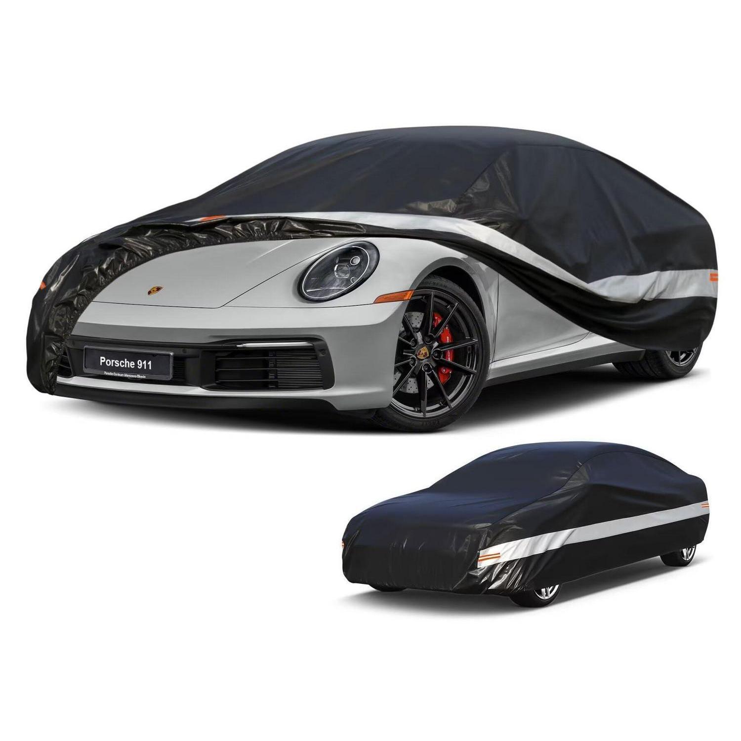 Autoabdeckung 10-lagig 100% Wasserdicht Für Porsche 911 (1966-2025) Schwarz
