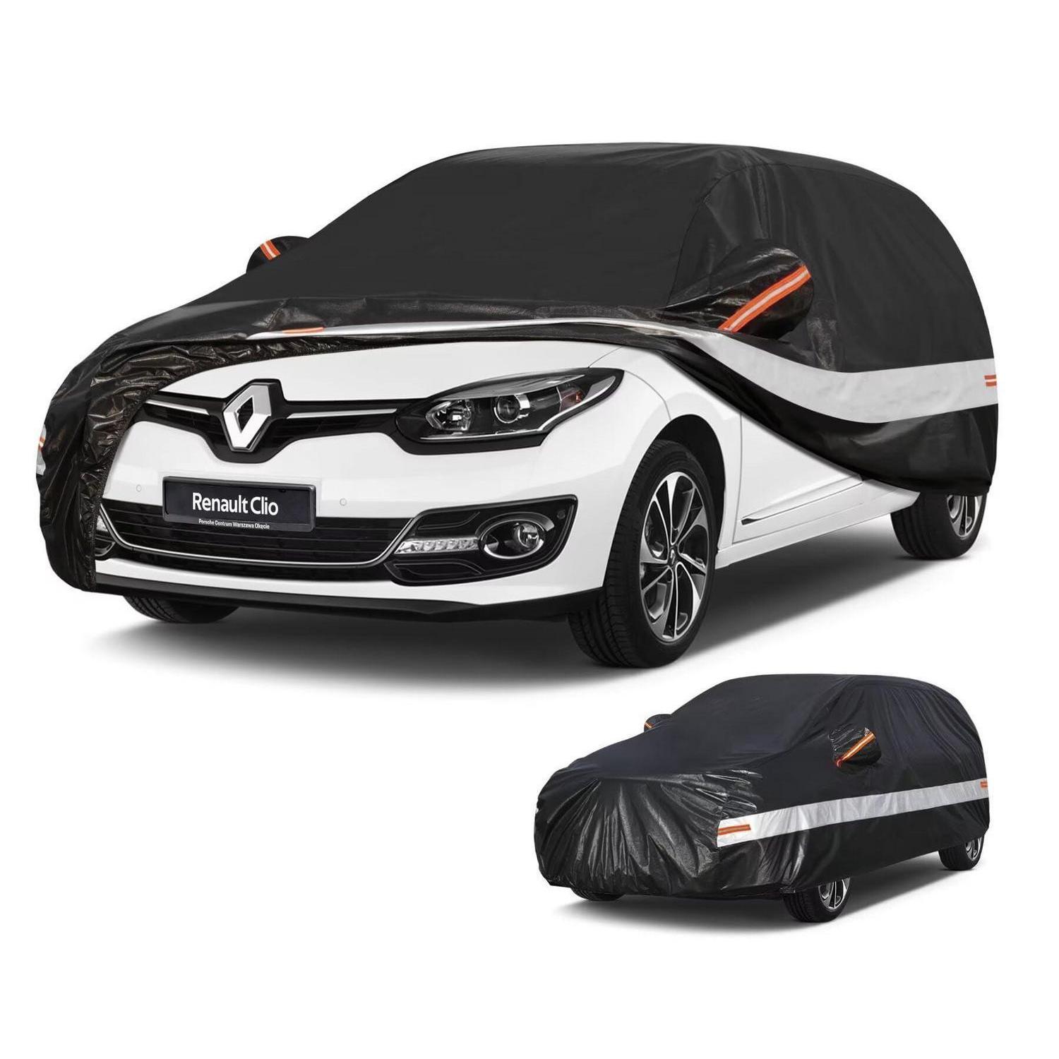 Autoabdeckung 10 Schichten 100% Wasserdicht Für Renault Clio (1990-2025) Schwarz