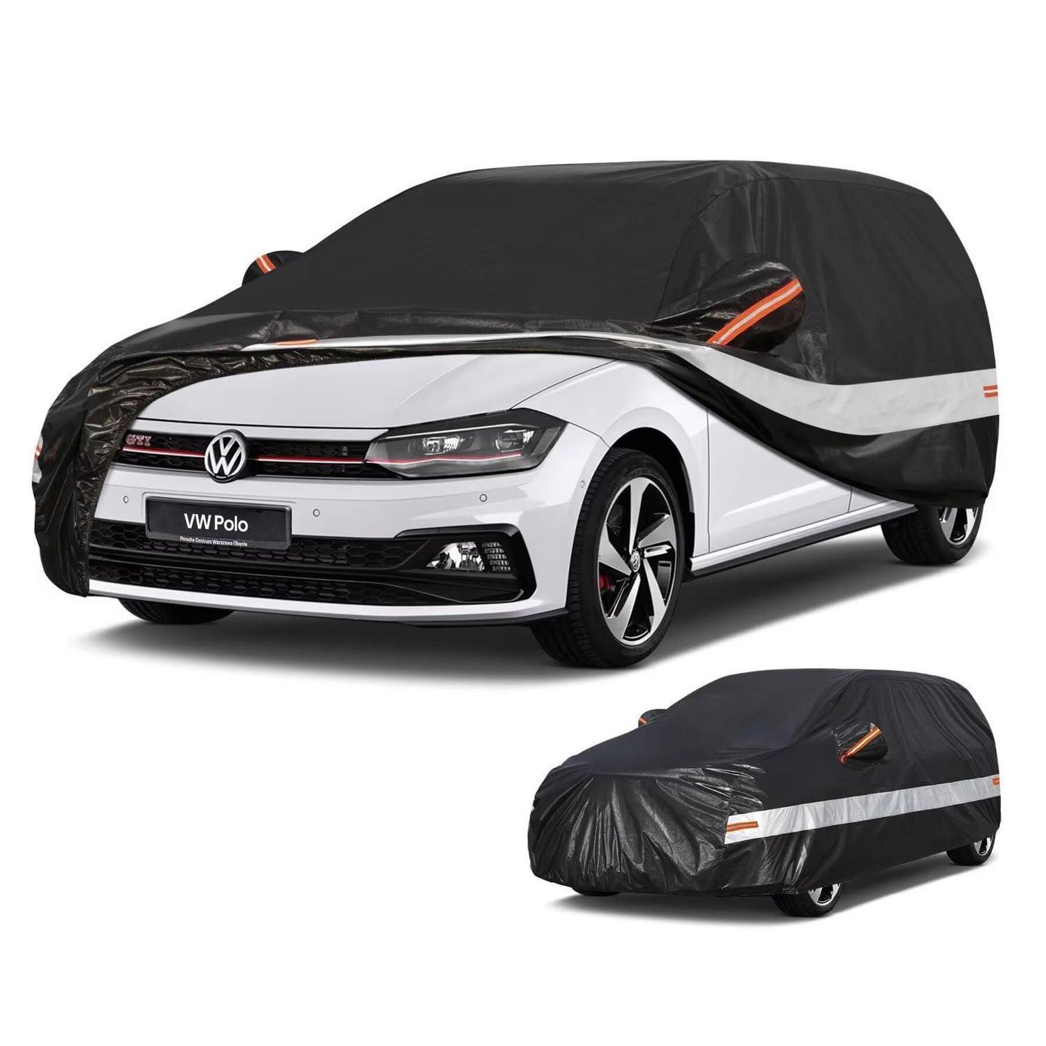 Autoabdeckung 10 Schichten Für Vw Polo (1981-2025) 100% Wasserdicht Schwarz