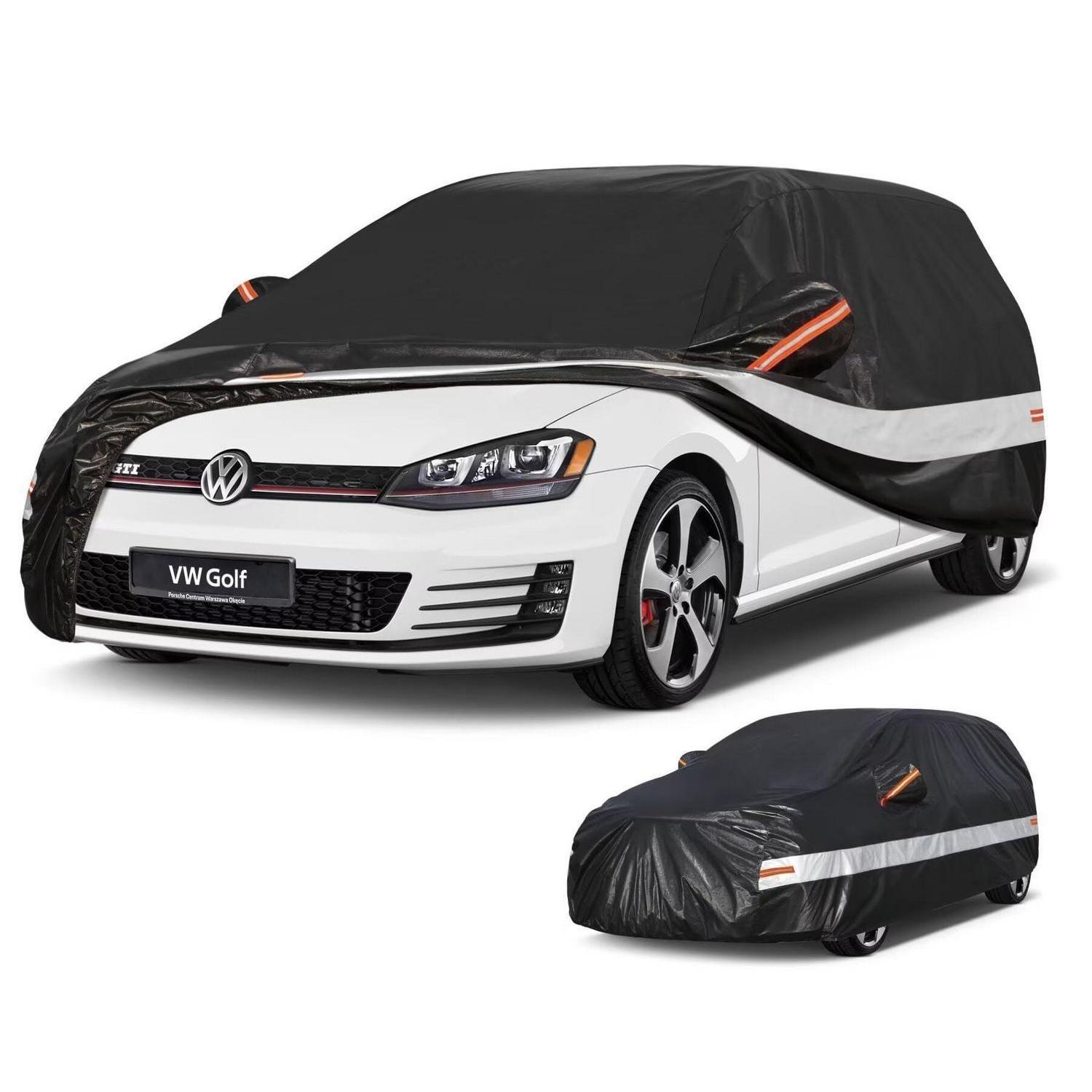 Autoabdeckung 10 Schichten 100% Wasserdicht Für Vw Golf 4-8 (1997-2025) Schwarz