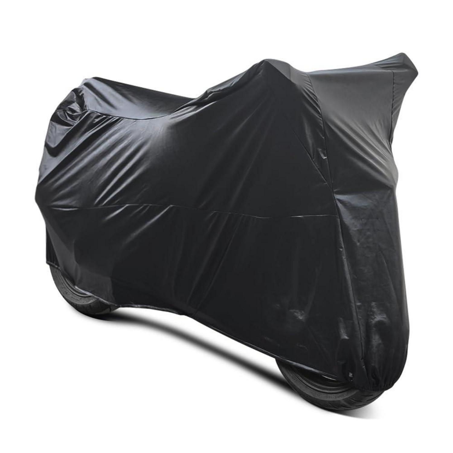 Motorrad Abdeckplane Xl Wasserdicht Atmungsaktiv Stretch Stoff Schwarz