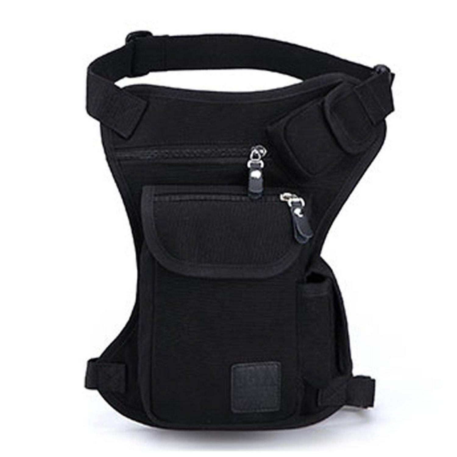 Beintasche Motorrad Canvas Schwarz Für Herren Damen