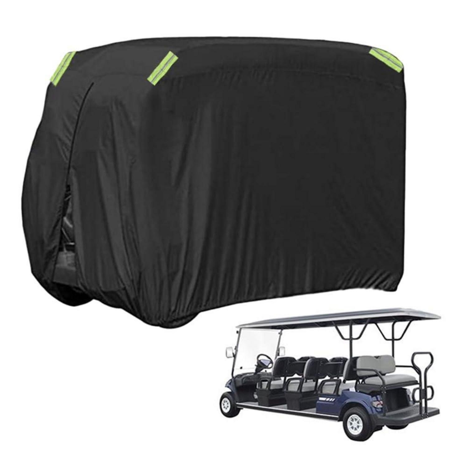 Golfwagen Abdeckung 8 Sitze, Wetterfest, Uv-schutz, 210d Polyester, Reflektierend