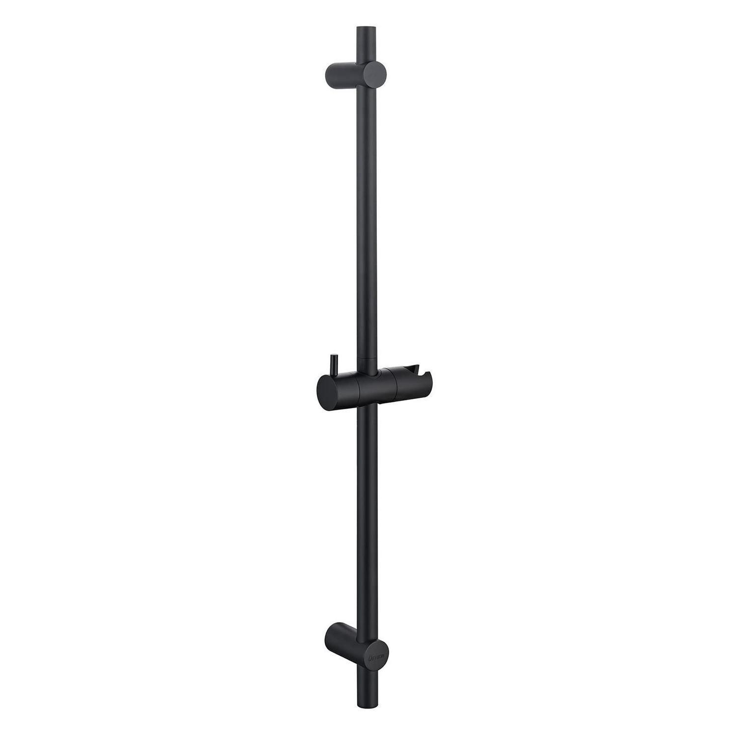 Duschstange 70cm Schwarz, Edelstahl 304, Verstellbare Wandbefestigung