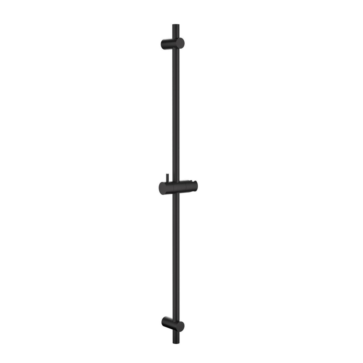 Duschstange 90cm Edelstahl, Verstellbar, Schwenkbar, Schwarz Matt