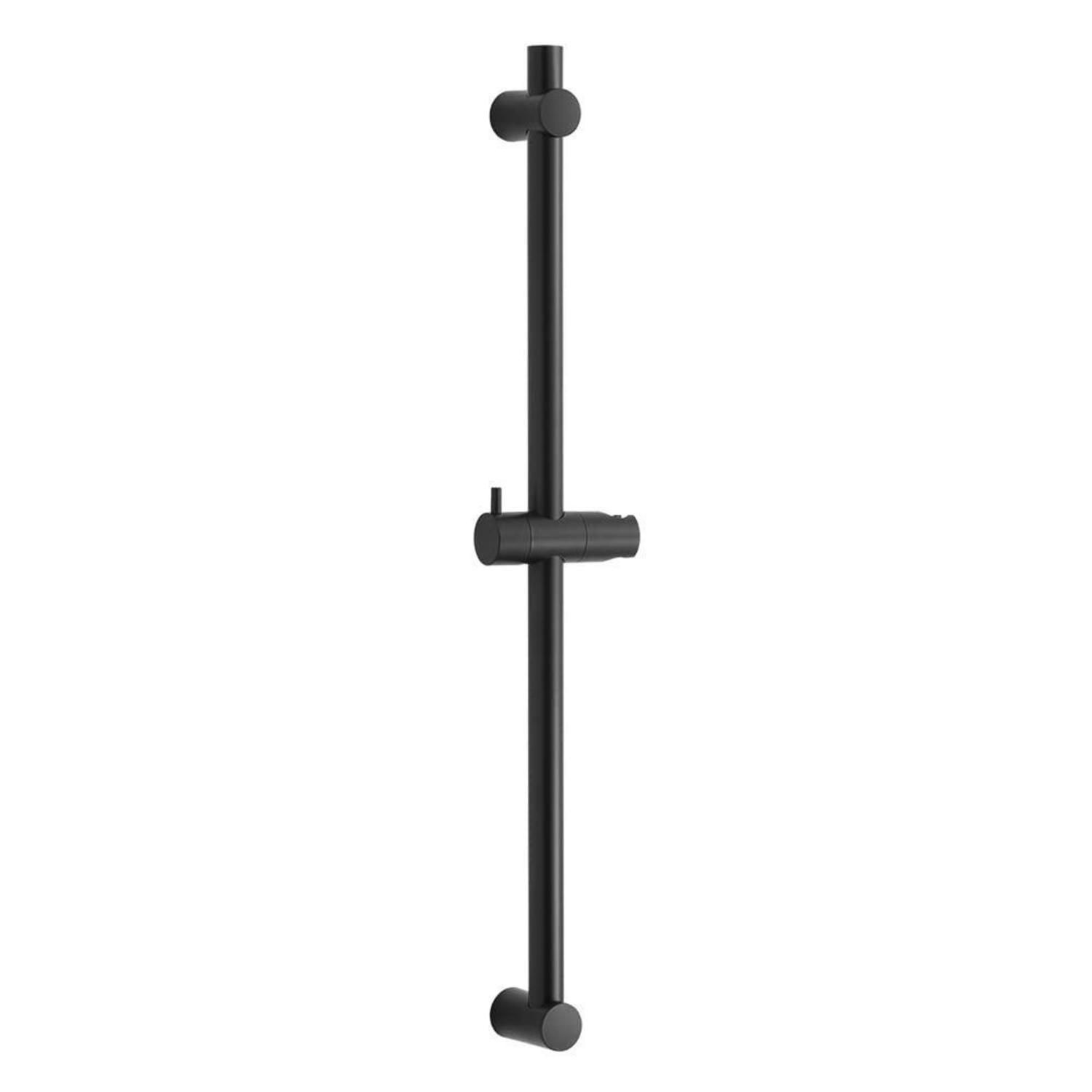 Duschstange Schwarz 70cm, Verstellbar 38-70cm, Mit Handbrausenhalterung