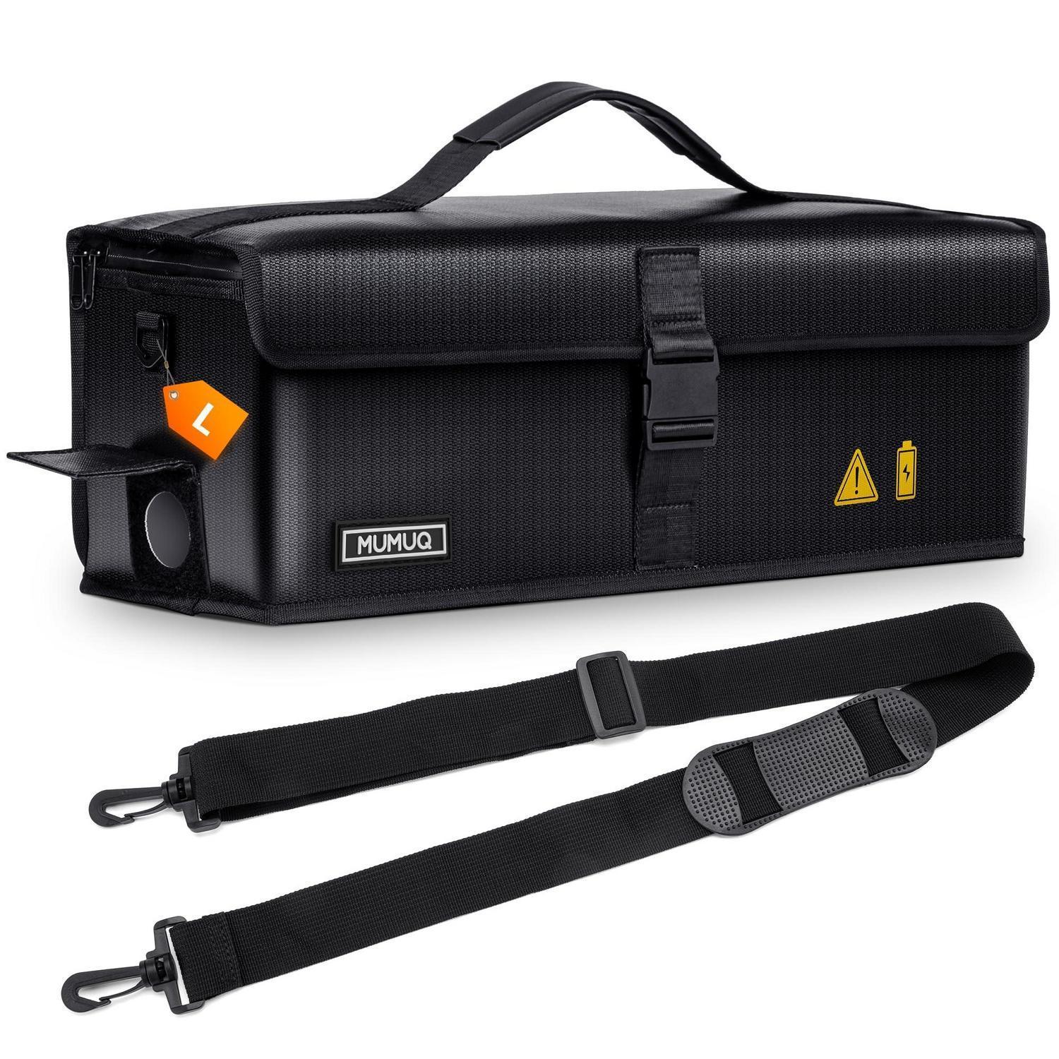 Feuerfeste E-bike Akku Tasche Lipo Ladeanschluss 49cm
