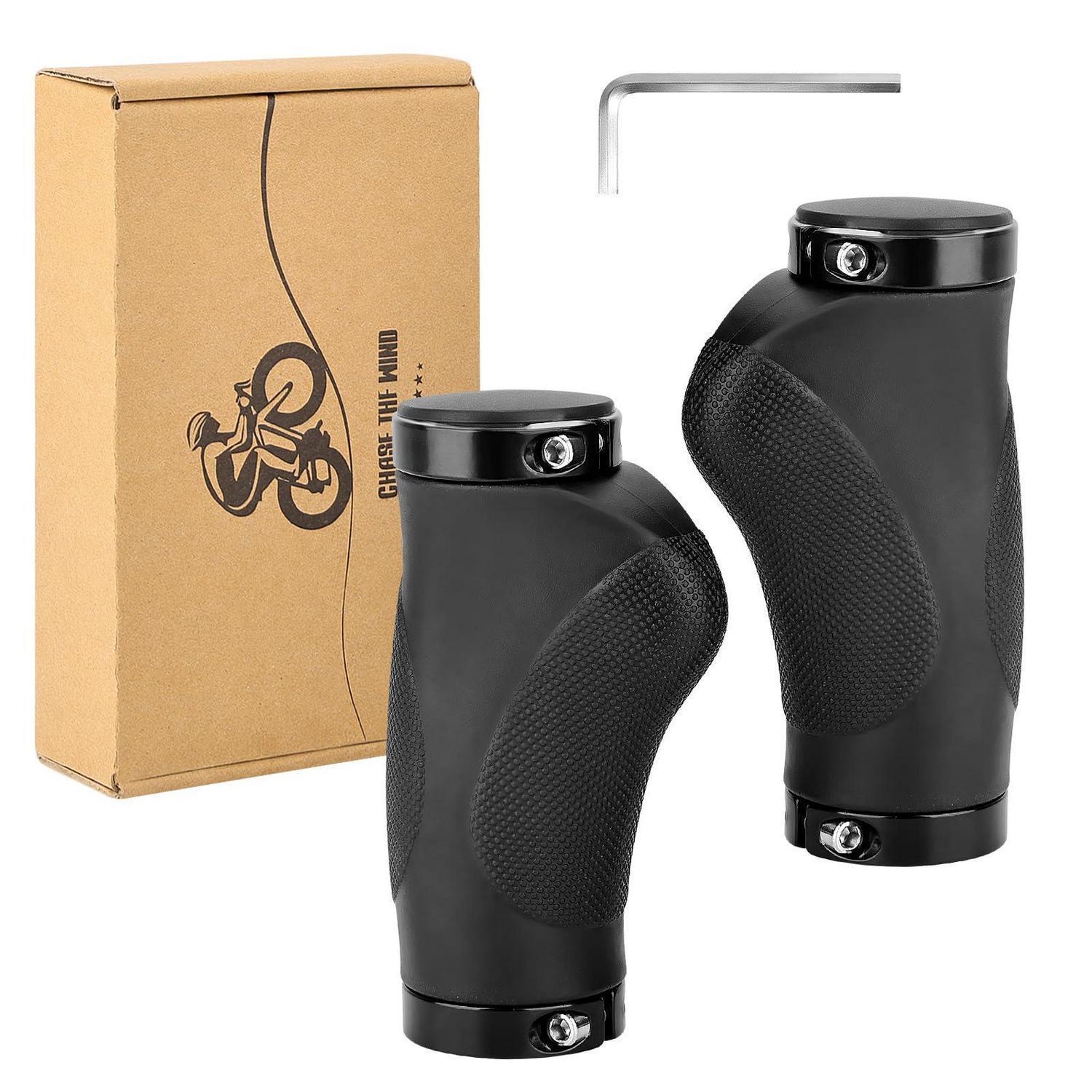 Ergonomische Fahrradgriffe Mit Anti-rutsch-design, Stoßdämpfend, Für Mtb, 130mm, Schwarz