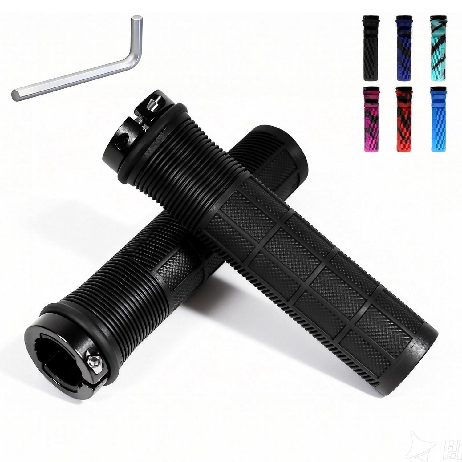 Fahrradgriffe Ergonomisch Rutschfest 22mm Universal Lenkergriffe Für Mtb Roller Schwarz