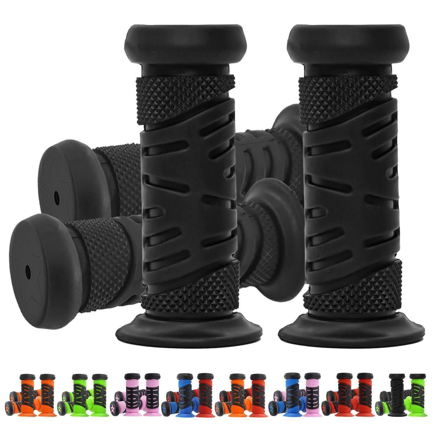 Fahrradgriffe Kinder 22mm Mit Prallschutz, 95mm Länge, Tpr Gummi, 2 Paar Schwarz